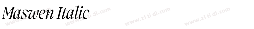 Maswen Italic字体转换